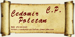 Čedomir Poletan vizit kartica
